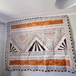NEW Fijian Tapa, Masi, (8 ft x 6 ft)