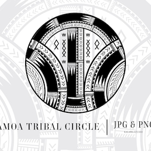 Samoan Tribal Circle Designs | SVG, PNG & JPG Files for Instant Download