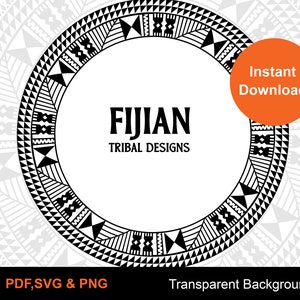 Fijian Authentic Masi Circle Tapa Tribal frame Vector 40cm x 40cm  Seamless Pattern - Instant Download | Digital Design