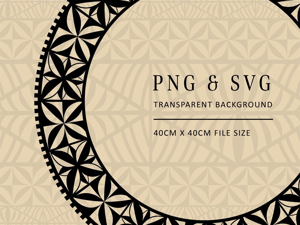 Samoan Tribal Pattern Circle Designs | SVG, PNG & JPG Files for Instant ...