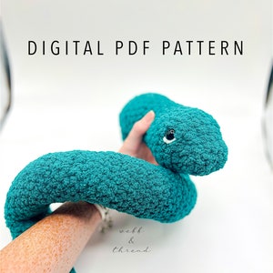 Snake Crochet Pattern No-Sew Beginner-friendly