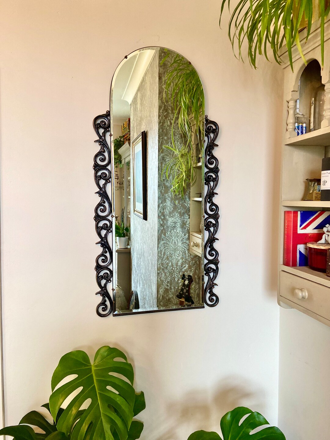 Striking Wall Mirror vintage Atsonea Hand Painted Aged - Etsy UK