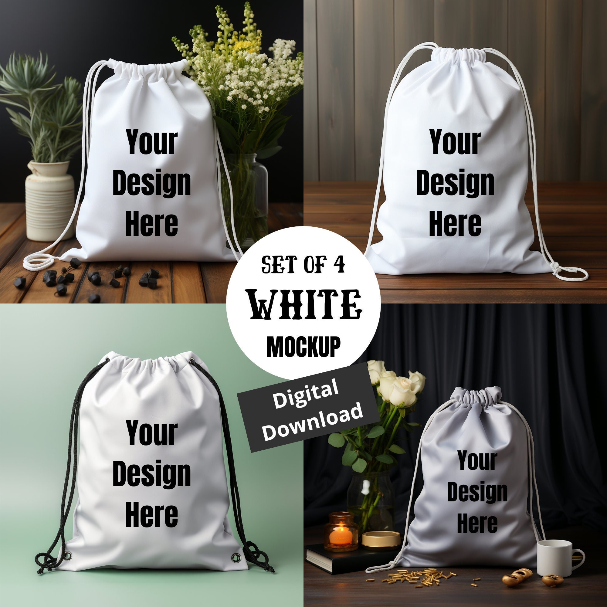 Blank sublimation drawstring bags sale
