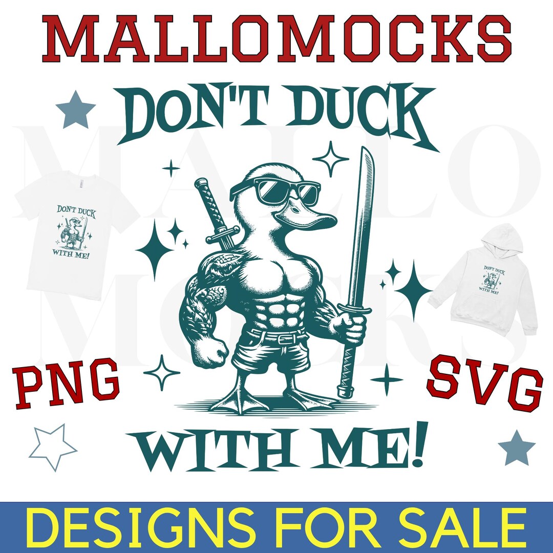 Don't Duck With Me PNG SVG Sarcastic Quote Funny Duck Bodybuilder ...