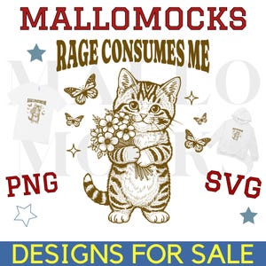 Funny Cat Meme Design: Rage Consumes Me, Sarcastic Kitten (PNG SVG Digital File)