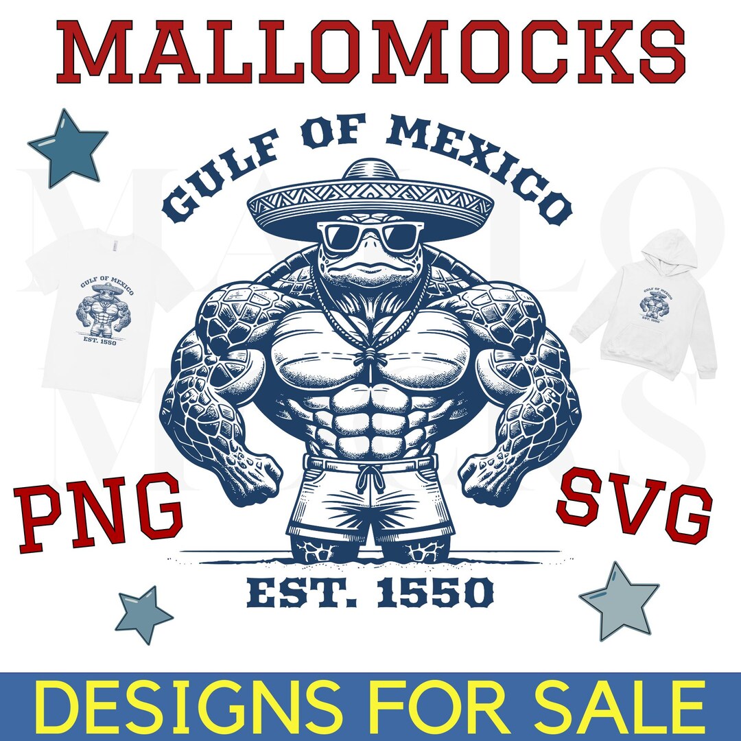 Gulf of Mexico PNG & SVG Turtle Bodybuilder Wearing Sunglasses Funny ...