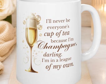 Confident Woman Mug, Empowerment Gift, Sassy Champagne Lover, Funny Office Humor, Boss Babe Gift, Mimosa Brunch Cup, Classy Gift for Women