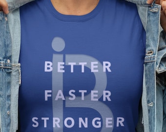 Growth Mindset Shirt, Stronger Every Day Tee, Running Motivation Graphic Shirt, Confidence Shirt, Better Faster Stronger Tri-Blend