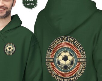 Retro Soccer Hoodie, Vintage Football Sweatshirt, Soccer Lover Gift for Him or Her, Soccer Player Hoodie, Comfy Team Sports Sweatshirt