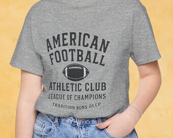 Retro Football Shirt, Vintage Game Day Tee, College Football Shirt, Athletic Club Football Top, Sports Fan Gift, Tailgate Outfit