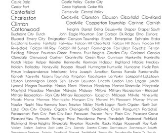 Utah Cities Map - 16 x 20 inches JPEG & PDF