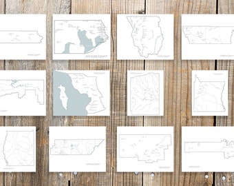 Maps of Utah Counties - 30- 16 x 20 Maps