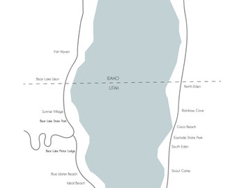 Bear Lake Map – 16 x 20 inches JPEG & PDF