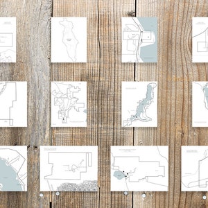 Paquete de mapas de parques estatales de Utah - 45 mapas - 11 x 14 pulgadas, 3 mapas artísticos de parques estatales de Utah