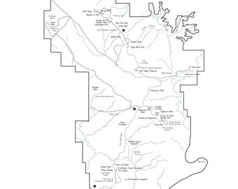 Arches National Park Map - 16 x 20