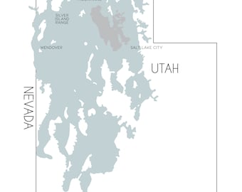 Ancient Lake Bonneville Maps - 16 x 20 JPEG & PDF