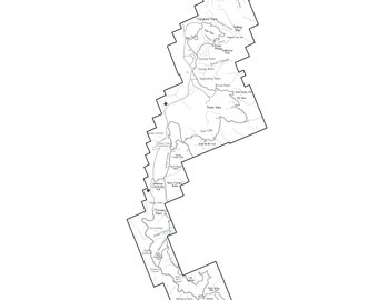 Bryce Canyon National Park Map - 16 x 20