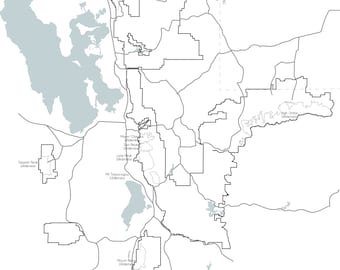 Uinta-Wasatch Cache National Forest Map - 16 x 20