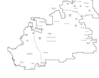 Escalante - Grand Staircase Map - 16 x 20