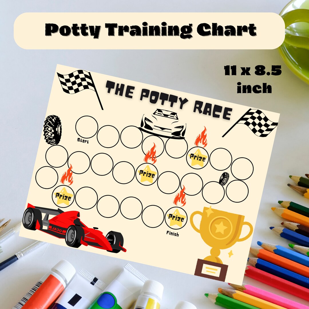 Potty Chart Cars Potty Training Chart Printable Potty Chart - Etsy