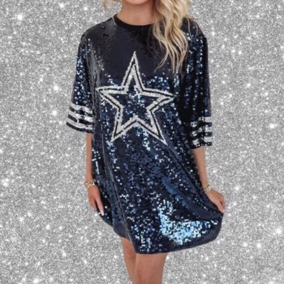 Star Sequin Jersey Dress, Star Shirt, Star Football Fan, Football