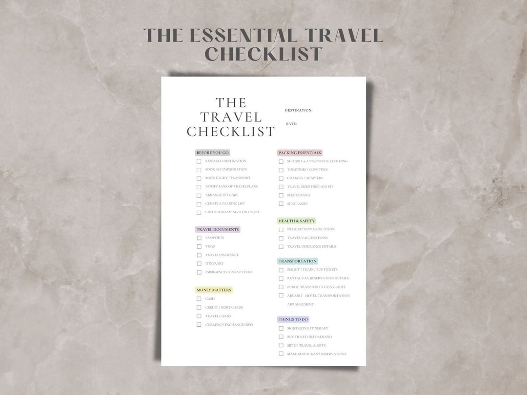 Your Pretrip Essentials Checklist, All You Need Preparation Travel