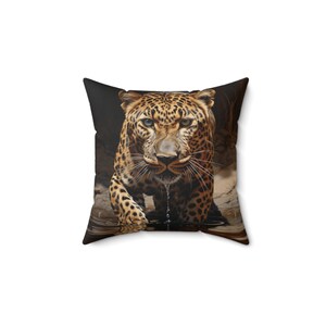 Cuscino quadrato leopardato
