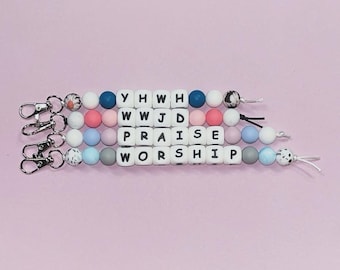 Beaded Christian Keychain: Bible Verse, Scripture Gift
