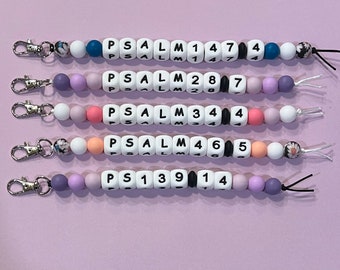 Psalms//Keychains//Bible Verse//Christian Keychain