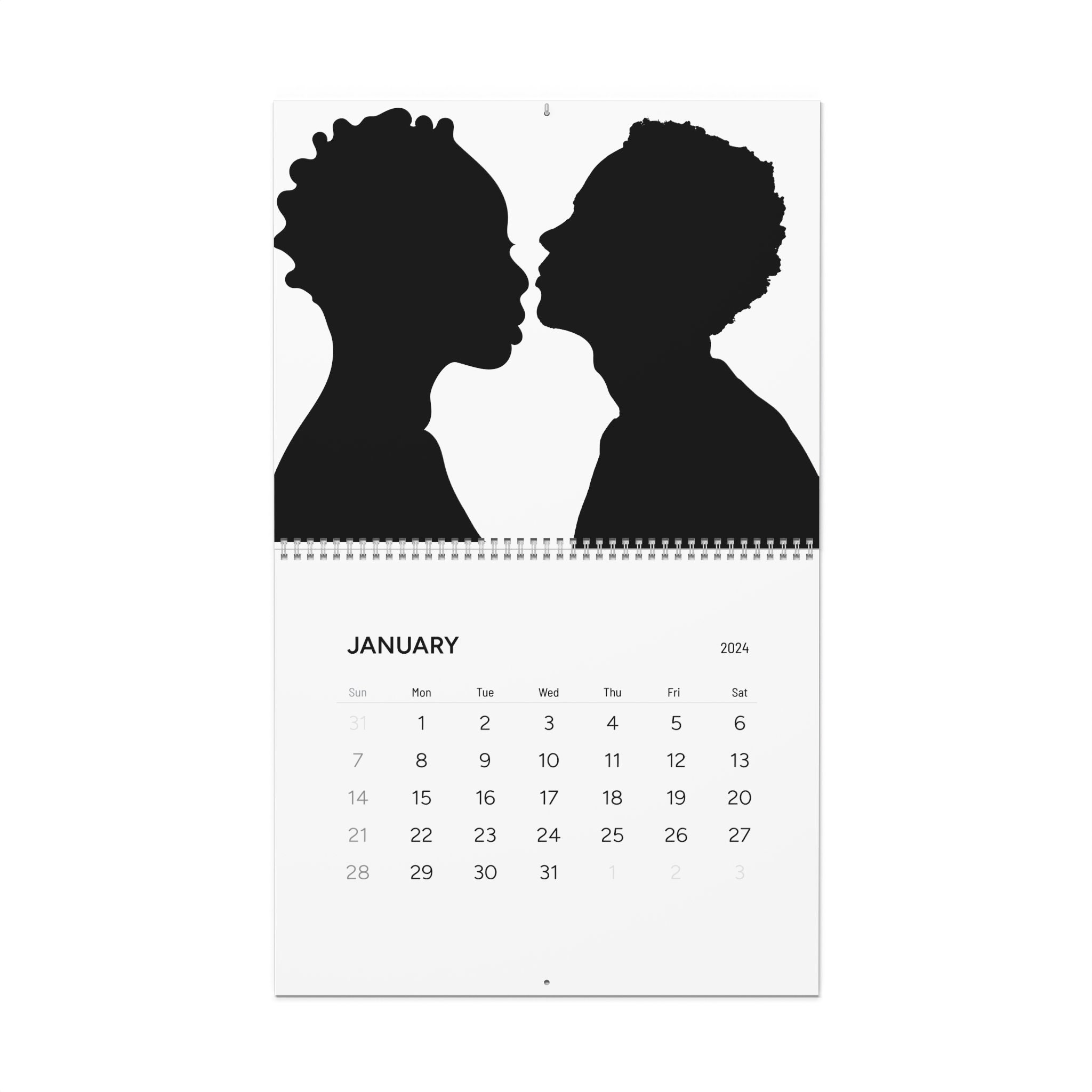 Wall Calendars 2024, African, Afro Inspired , Christmas Gift for Him