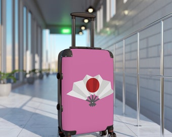 Suitcase, Japan flag, stylish, fashionable, 360 degree, swivel wheels, unique, gift for him, her co-worker,