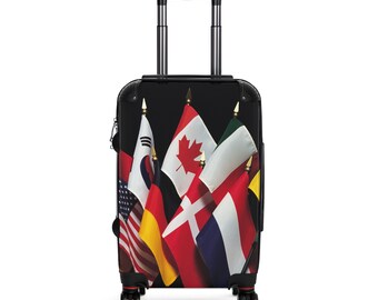 Suitcase, flag inspired,  travelers,360 degree, swivel wheels, stylish, fashionable,Fathers, Mother's Day gift,  for him, her co-worker,