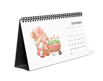 Simplex Desk Calendar (2025 grid),summer gnome, gnome inspired, gift for him , her, boyfriend, girlfriend, co-worker, sister,