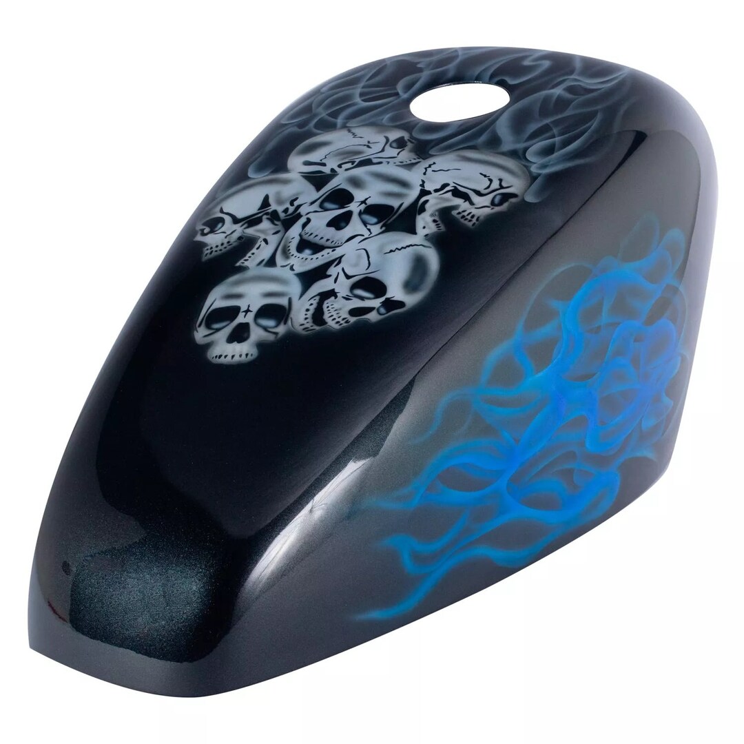 Fuel Tank Cover Harley Davidson Blue NIGHTMARE Handmade Etsy