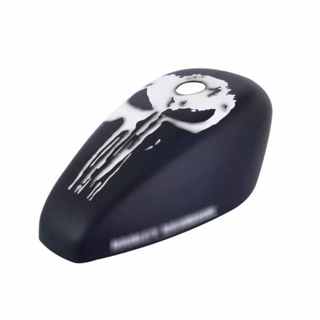 Fuel Tank Cover Harley Davidson the Punisher Black Cover White Etsy