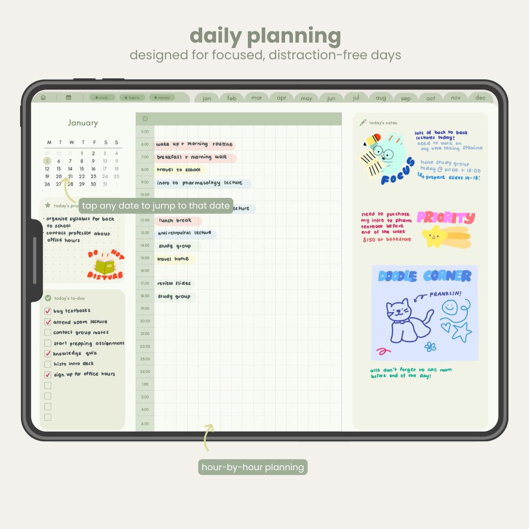 2026 Digital Planner | Fully Hyperlinked Planner | Monthly, Weekly ...