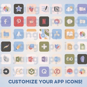 Ästhetische Studie und Produktivität App Icon Pack 100 süße Pastell Icons für iOS und iPadOS Personalisierte Startbildschirm-Widgets Bild 2