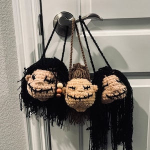 BUNDLE! Shrunken Head, Zombie, and Shrunken Pot head crochet patterns