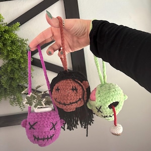 BUNDLE! Shrunken Head, Zombie, and Shrunken Pot head crochet patterns