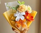 Handmade Crochet Wild Flower Bouquet: Everlasting Floral Gift for