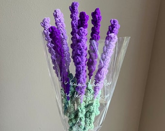 Crochet Flowers Bouquet Handmade, lavender, calla lily, Home Decor, Finished Product, Mom, Gift For Her, Anniversary, Birthday, Girlfriend