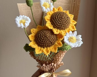 Crochet Flowers Bouquet, rose, Handmade Gift, Finished Product, Birthday, Mother&#39;s day, anniversary, Girlfriend, Grandma, Wife, Gift For Her
