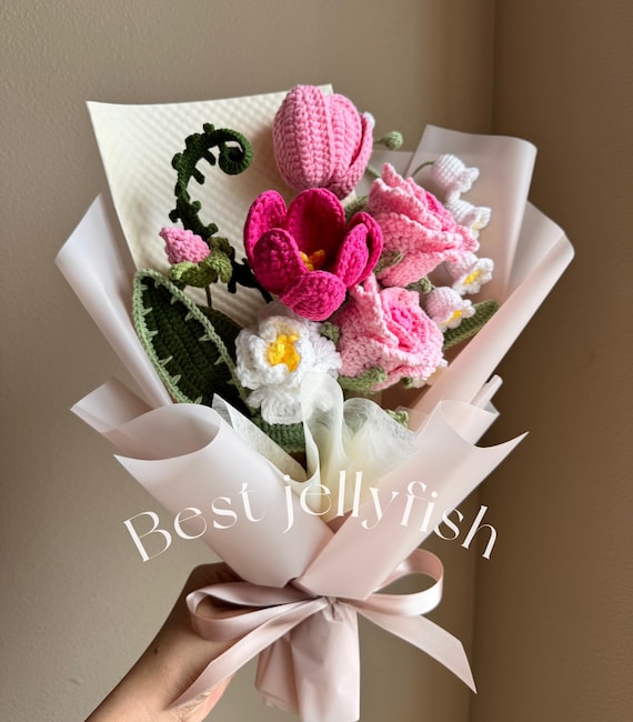 Coaster coperte di fiori all'uncinetto, pacchetto di bouquet-materiale
