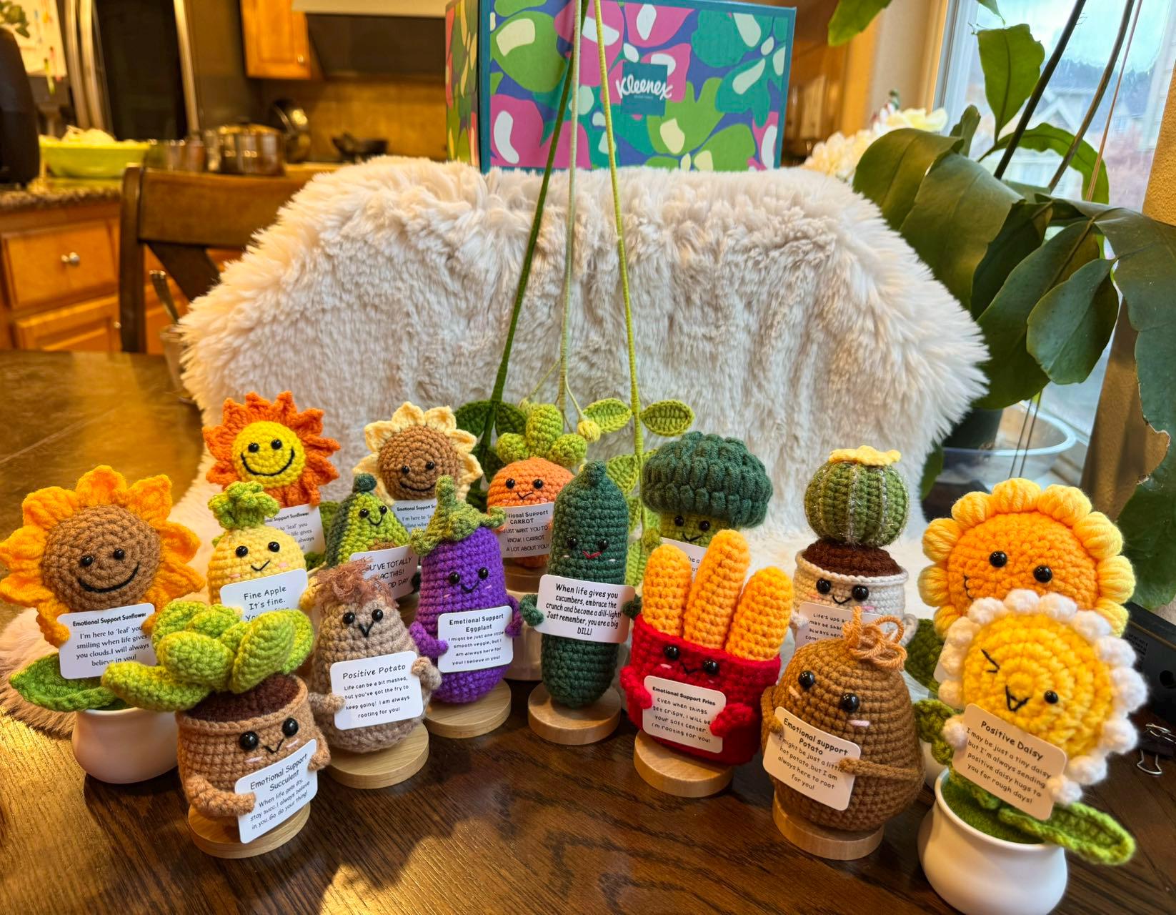 Unique Handmade Crochet Big Butt Positive Potato+emotional Support