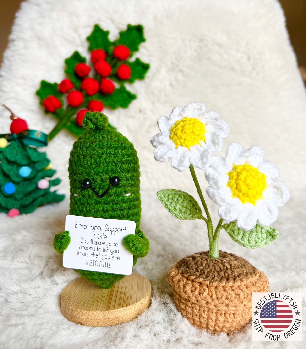Pickle and Peanut Positive Support Friendship Crochet Set, Bromance, B –  The Bloom Crafter