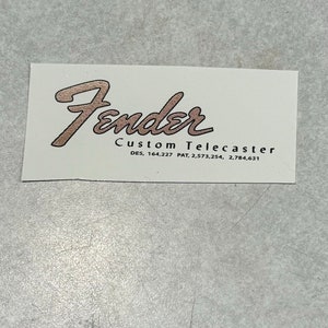 Fender Telecaster Waterslide Headstock Transition Logo