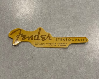 Aged Stratocaster headstock waterslide decals