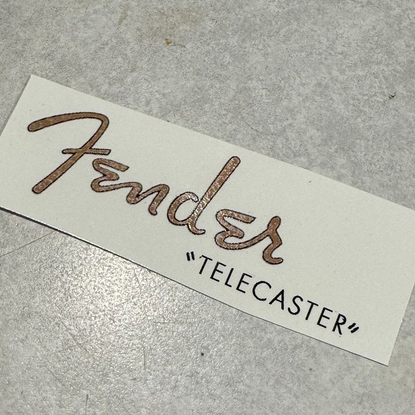 Fender Telecaster Waterslide Headstock Logo Without Patent numbers