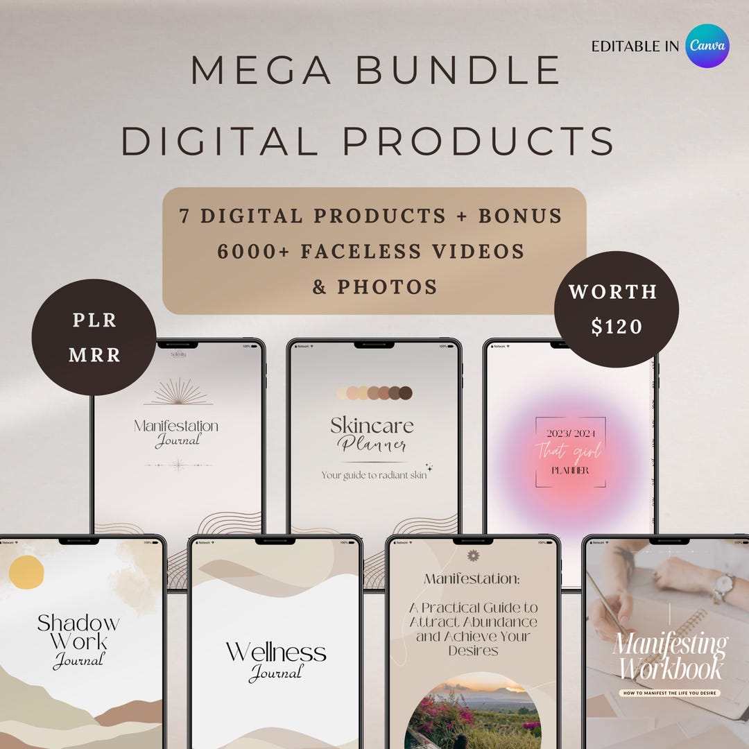 Faceless Digital Marketing Mega Bundle, PLR MRR Products With Resell ...