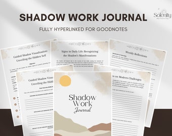 Shadow Work Journal for Goodnotes, Book of Shadows with hyperlinks, Self Care and Mental Health Planner, Digital Spiritual Onenote Planner